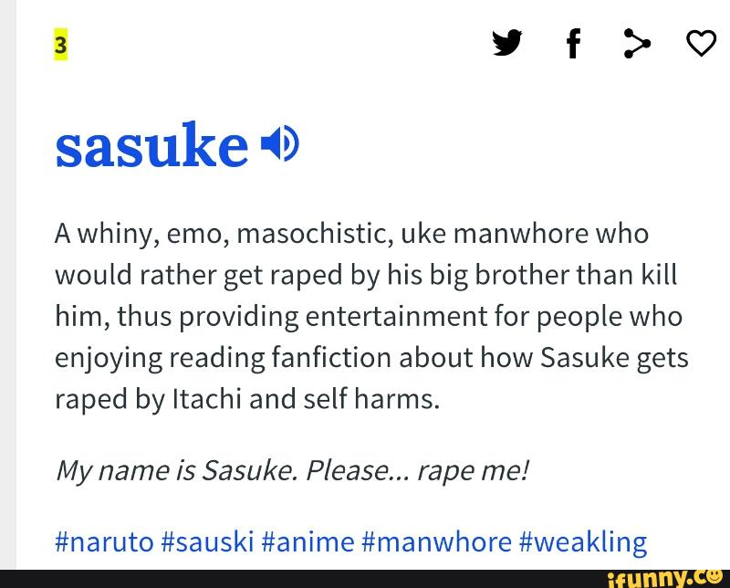 A Whiny Emo Masochistic Uke Manwhore Who Would Rather Get