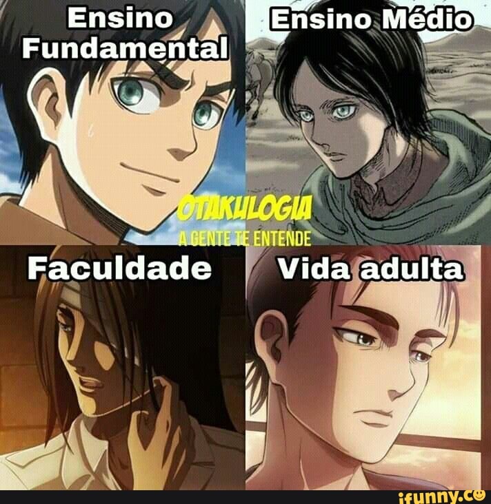 Ensino HEnsino Médio
Fundamental
Faculdade Vida adulta