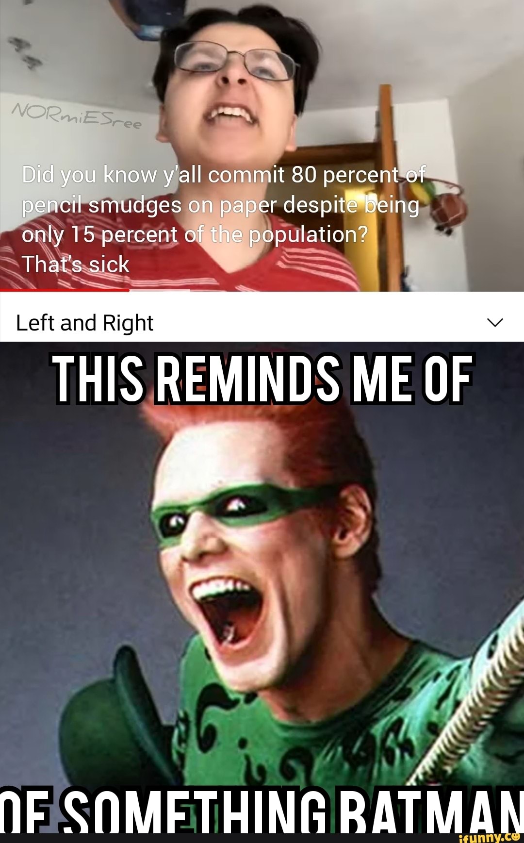 Did you know y'all commit 80 percent of pencil smudges on paper despi ...