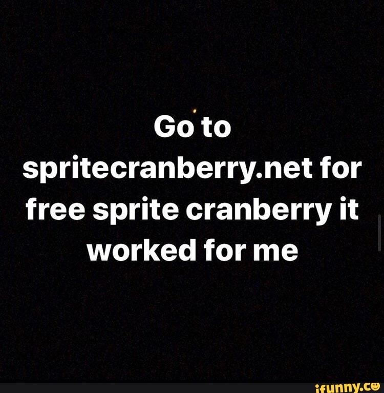 Featured image of post Spritecranberry Net I have a alt account now