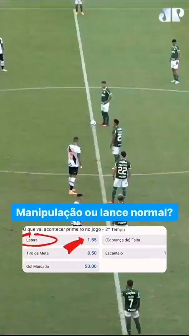 Manipulação ou lance normal? ES que vai acontecer primeiro no jogo - Tempo  1.55 (Cobrança de) Falta Tiro de Meta 8.50 Escanteio Lateral Gol Marcado -  iFunny Brazil