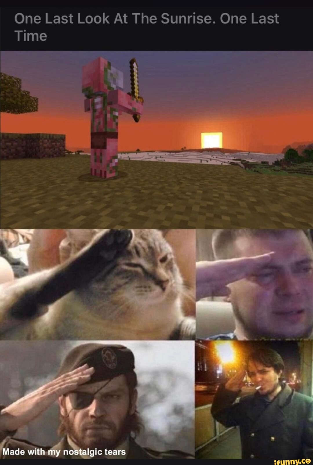One Last Look At The Sunrise. One Last
Time