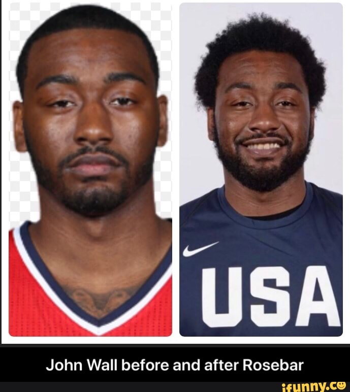 John Wall before and after Rosebar - iFunny