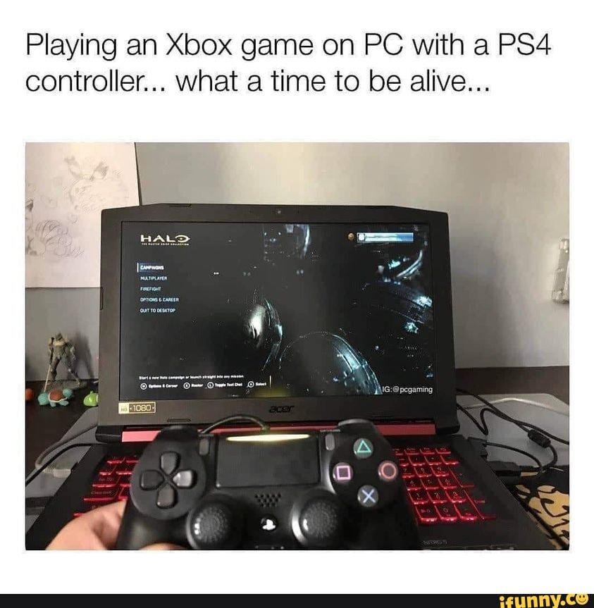 Playing a Sony game on PC with an Xbox controller. What a time to be alive  : r/pcmasterrace