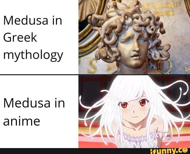 Medusa in Greek mythology Medusa in < anime 