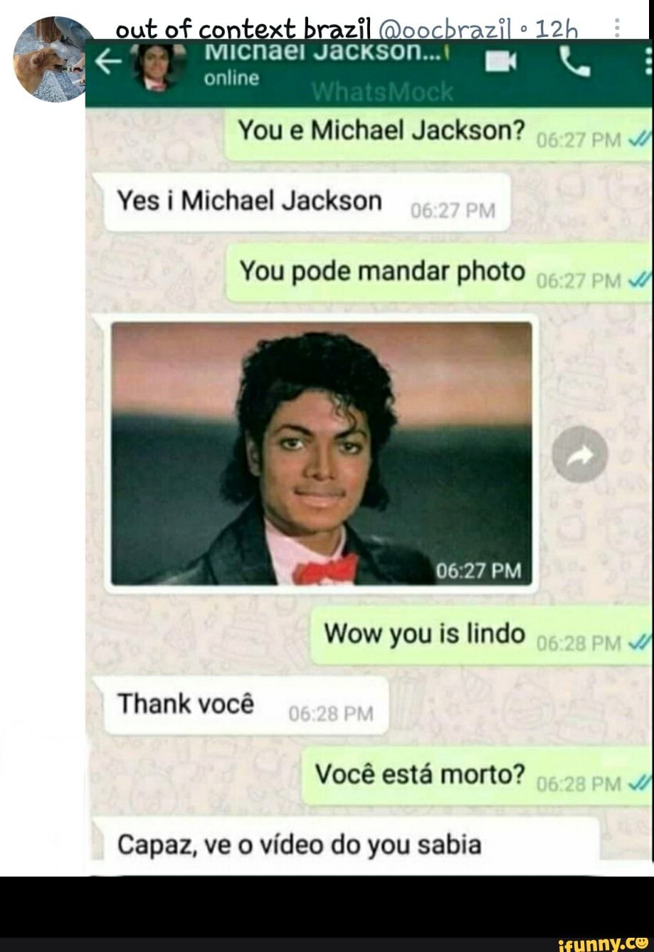 loras
JECKSON te online
You e Michael Jackson?
Yes Michael Jackson
You pode mandar pheto
PM
Wow you is lindo
Thank você
Você está morto?
Capaz, ve o vídeo do you sabia - ㅤ