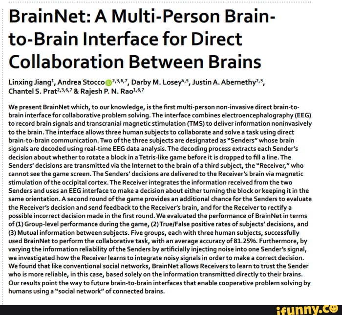 BrainNet: A Multi-Person Brain- to-Brain Interface for Direct ...