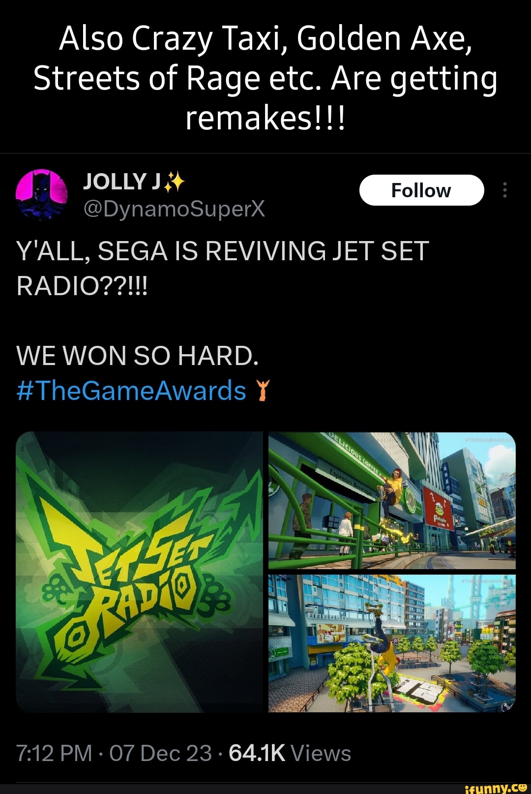 Sega is resurrecting its classics including Jet Set Radio, Crazy Taxi and  Golden Axe