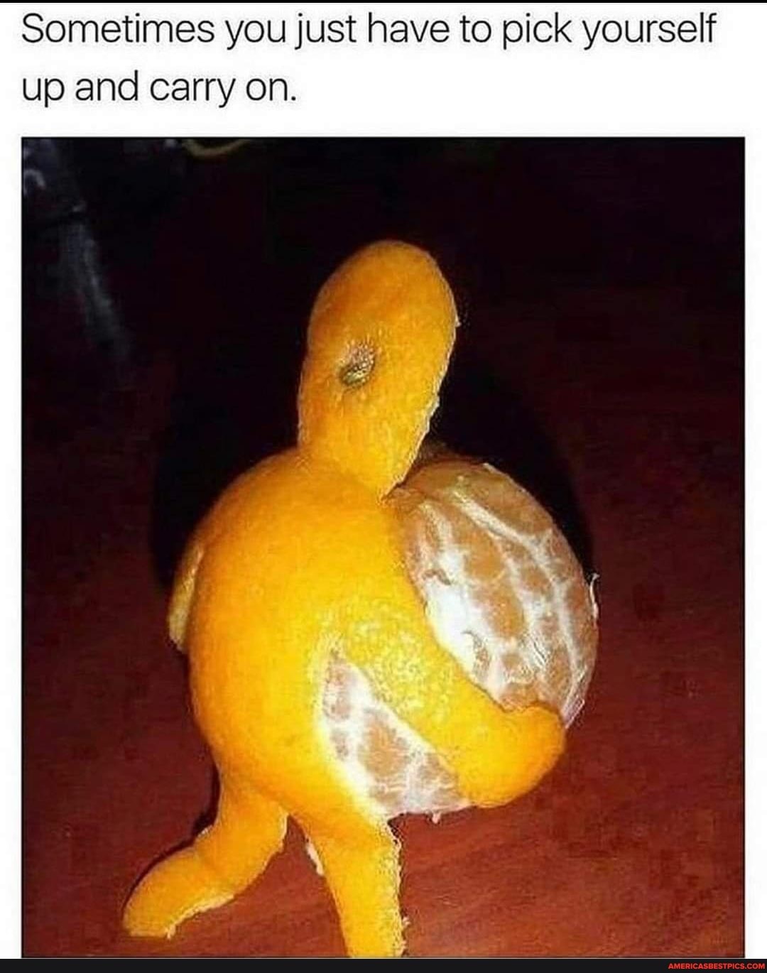 Sometimes you just have to pick yourself up and carry on.