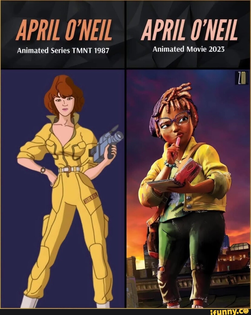 APRIL O'NEIL APRIL NEIL Animated Series TMNT 1987 Animated Movie 2023 ...
