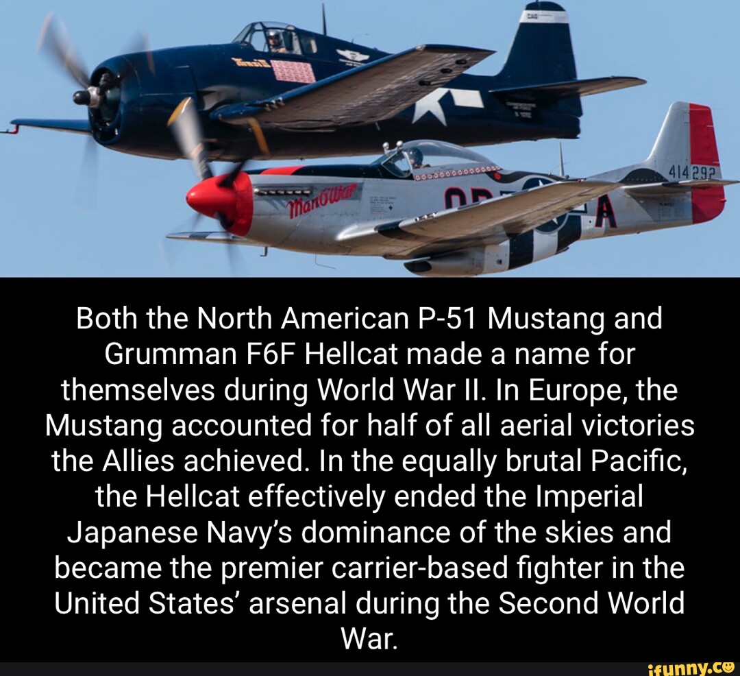 Both the North American P-51 Mustang and Grumman Hellcat made a name ...