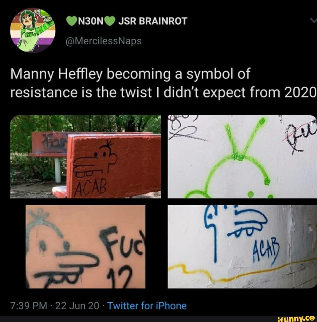 Manny Heffley becoming a symbol of
resistance is the twist I didn't expect from 2020