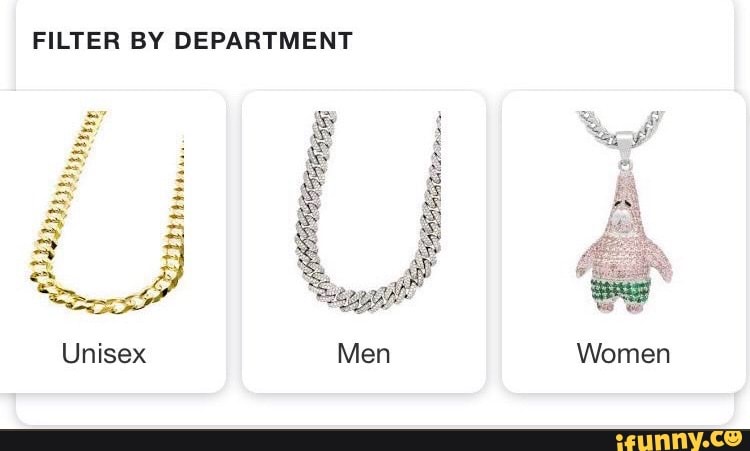 FILTER BY DEPARTMENT
Women
Men
Unisex