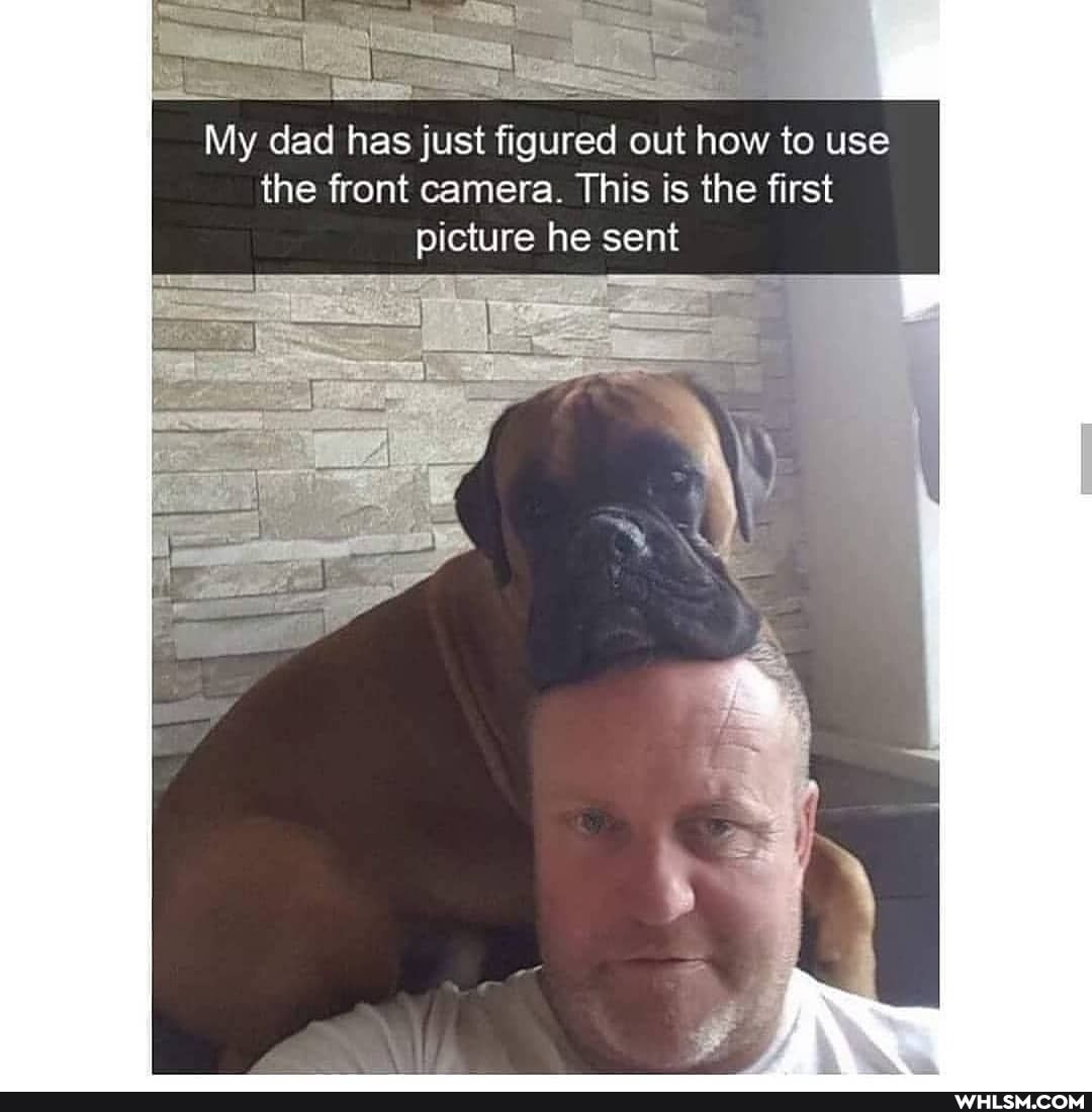 My dad has just figured out how to use the front camera. This is the first picture he sent