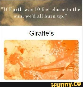 "If Barth was
10 feet closer to the
sun.
Giraffe's