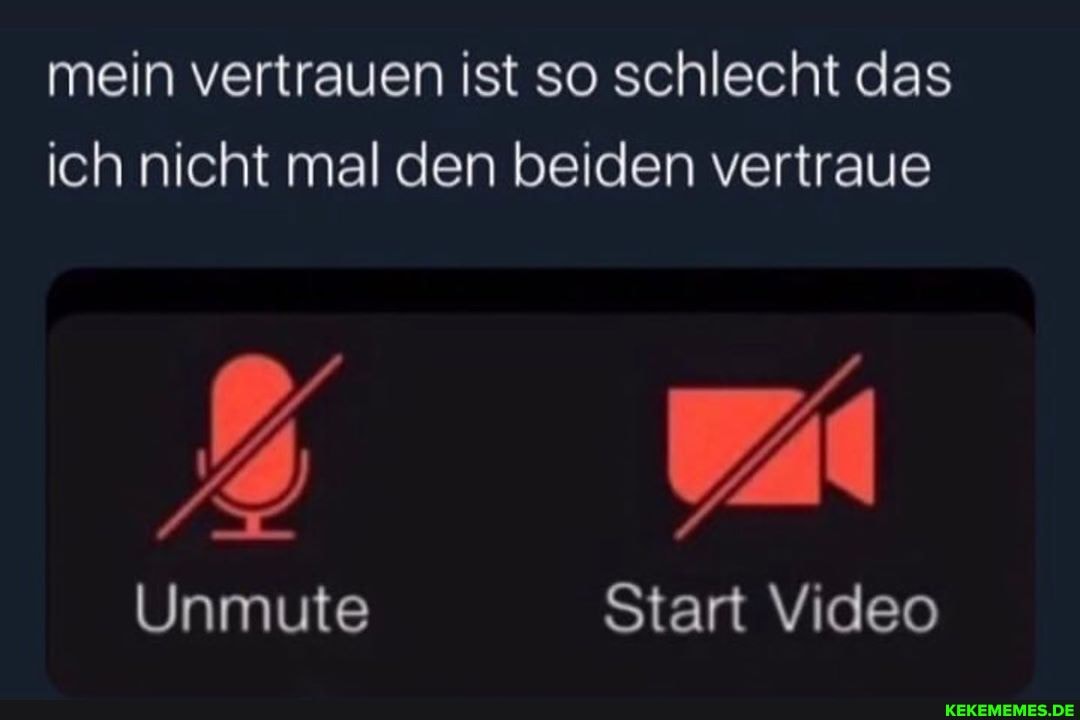 mein vertrauen ist so schlecht das ich nicht mal den beiden vertraue
Unmute Start Video