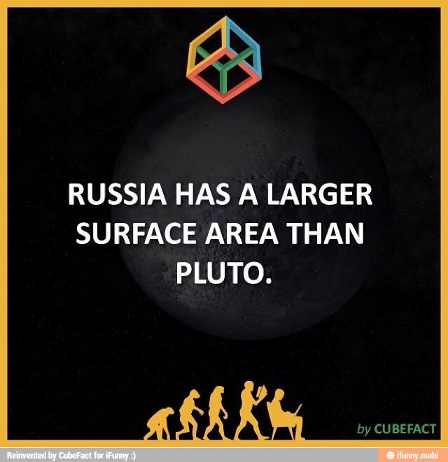 RUSSIA HAS A LARGER
SURFACE AREA THAN