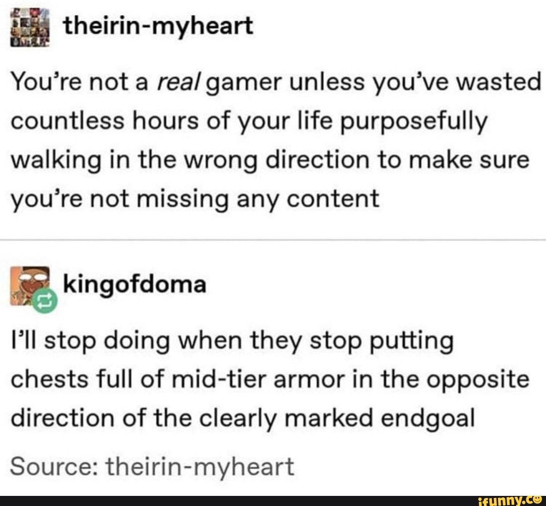 & theirin-myheart You’re not a real gamer unless you’ve wasted ...