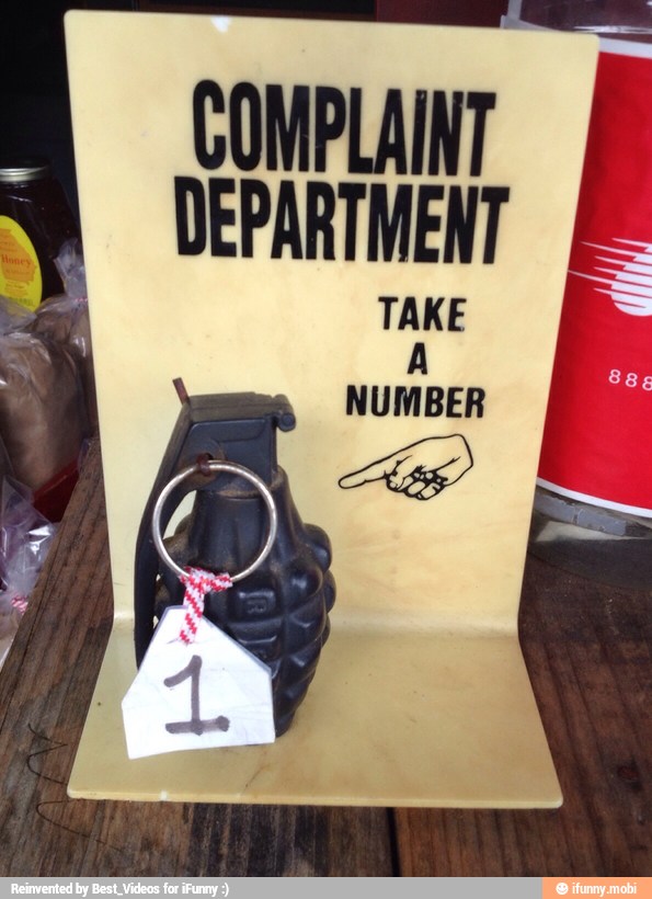 COMPLAINT
DEPARTMENT
NUMBER