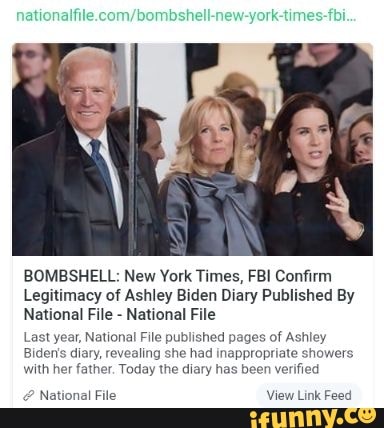 BOMBSHELL: New York Times, FBI Confirm Legitimacy Of Ashley Biden Diary ...