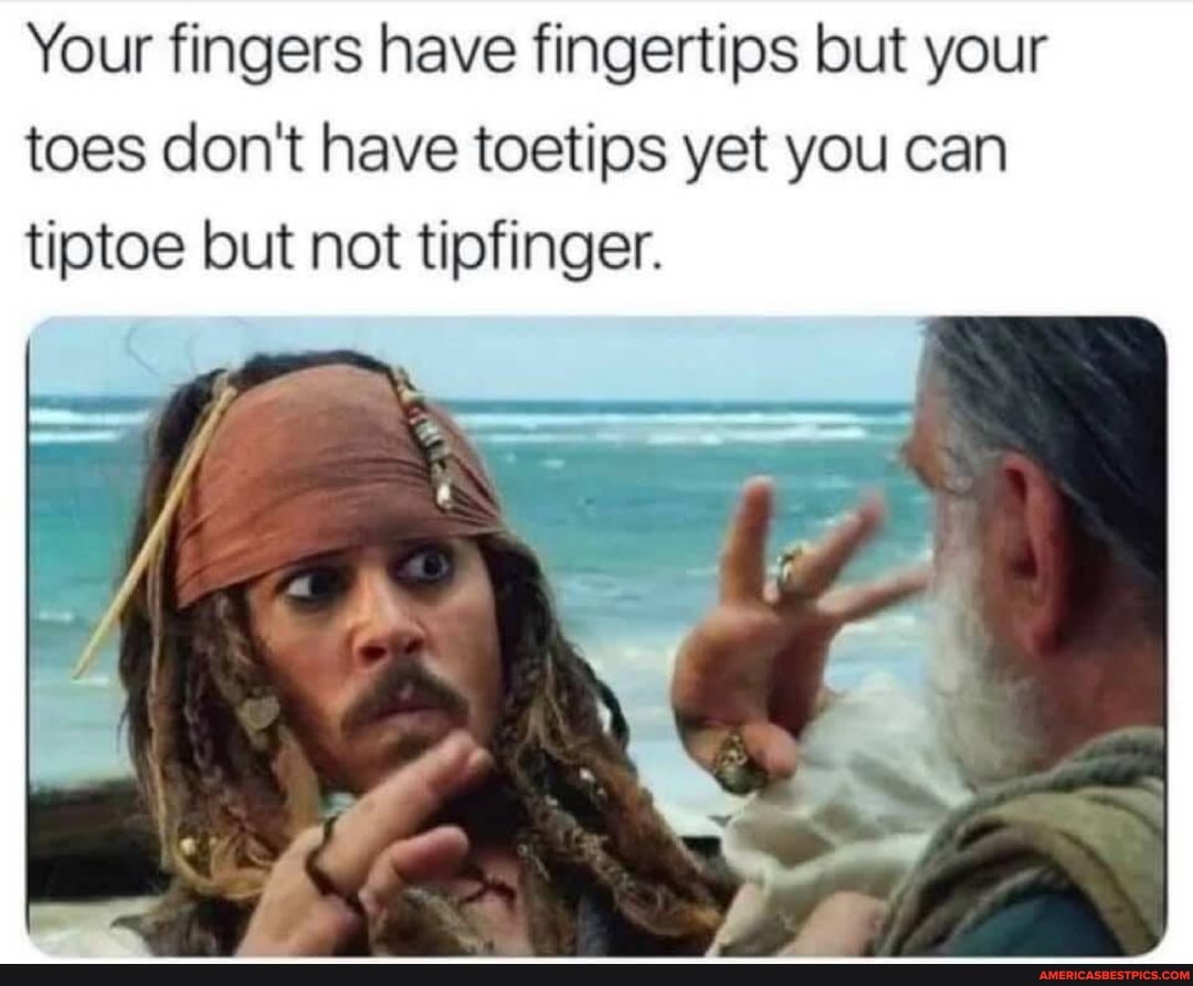 Your fingers have fingertips but your toes don't have toetips yet you can tiptoe but not tipfinger.