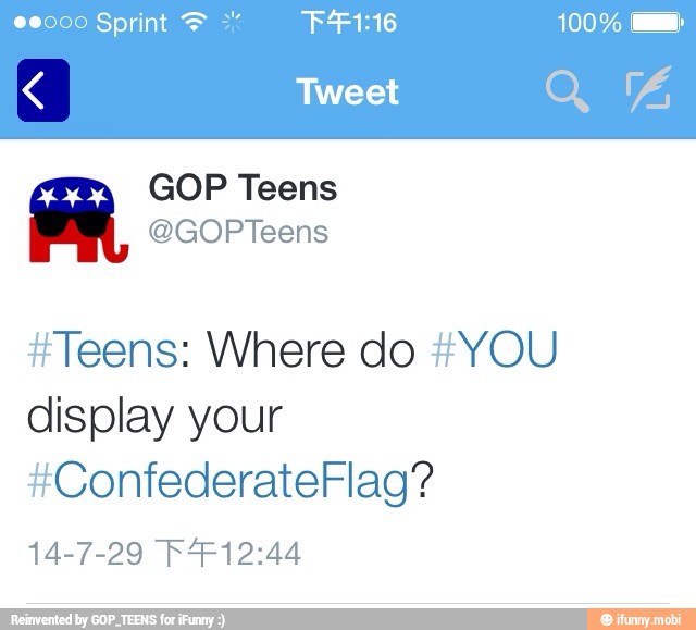 GOP Teens e @GOPTeens
#Teens: Where do #YOU
display your