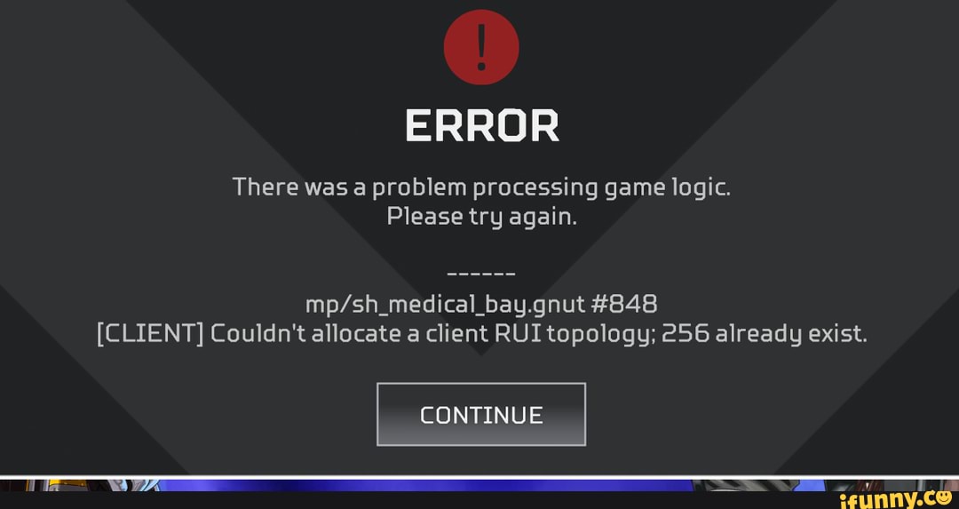 There was a problem processing game logic please try again apex legends ошибка