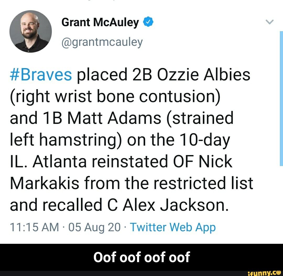 Braves place Adams, Albies on IL, reinstate Markakis