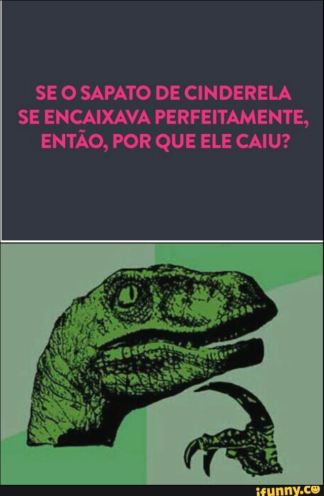 SE O SAPATO DE CINDERELA
SE ENCAIXAVA PERFEITAMENTE,
ENTAO, POR QUE ELE CAIU?