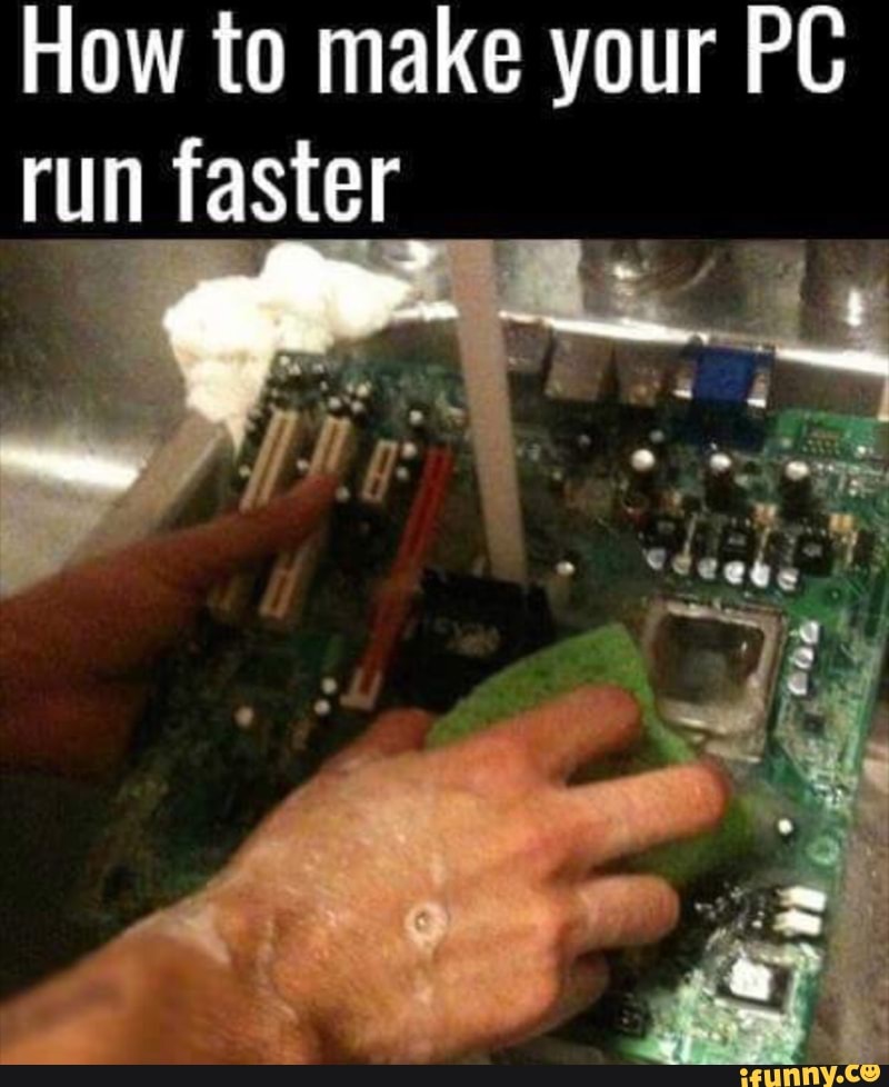 how to make computer faster meme