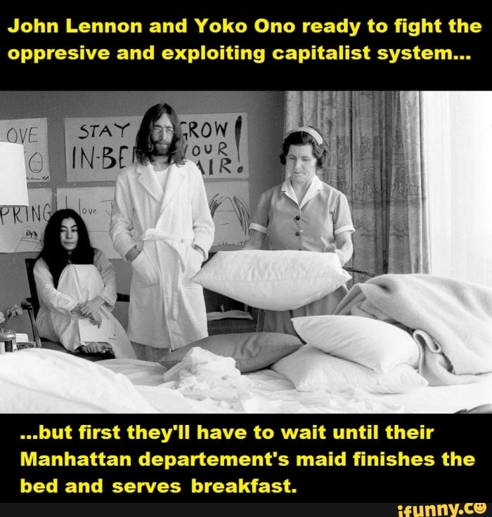 John Lennon And Yoko Ono Ready To Fight The Oppresive And Exploiting