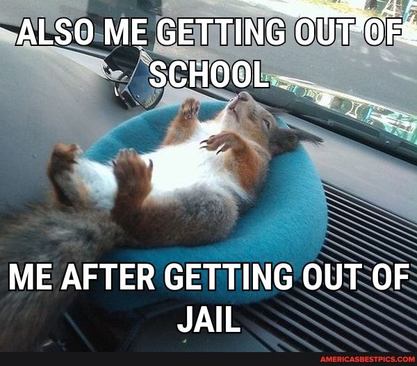 -ALSO ME GETTING OUT OF SCHOOL
rm,
ME AFTER GETTING OUT OU OF
JAIL
SS