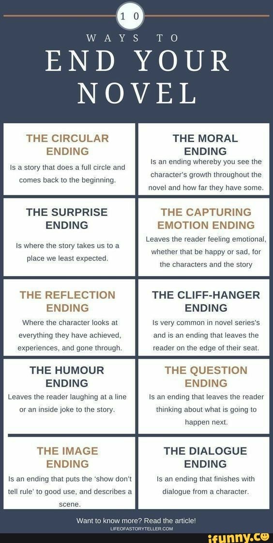 WAY TO END YOUR NOVEL THE CIRCULAR ENDING Is a story that does a full ...