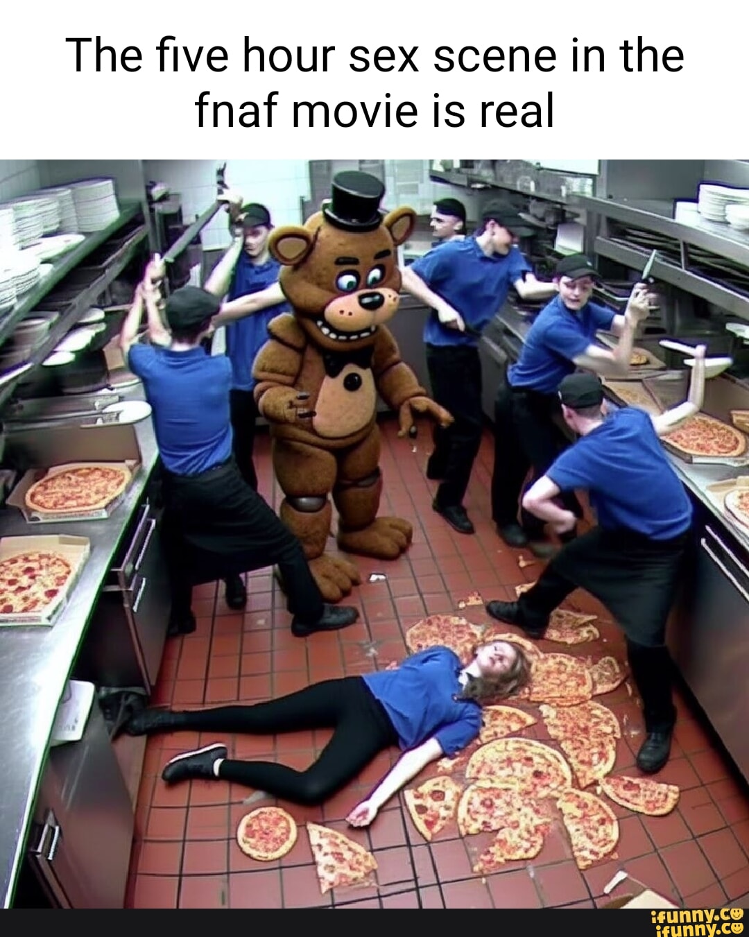 The five hour sex scene in the fnaf movie is real *sunny.ce - iFunny