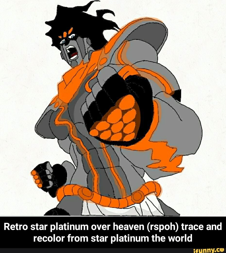 Retro star platinum over heaven (rspoh) trace and recolor from star platinu...
