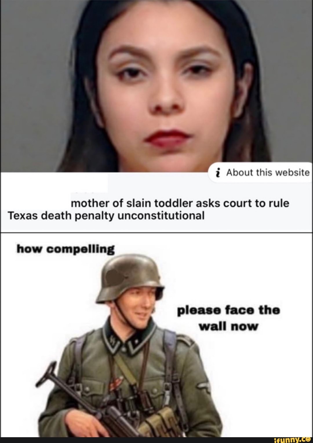 2 About this website
mother of slain toddler asks court to rule
Texas death penalty unconstitutional
how compelling