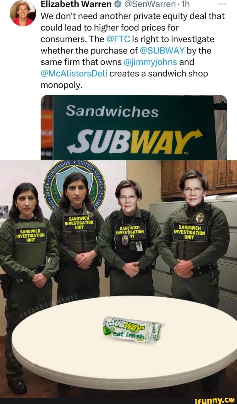 Elizabeth Warren is right about the FTC's Subway investigation