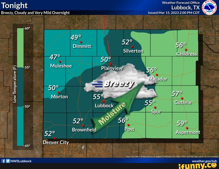 'Weather Forecast Office Tonight Lubbock, TX Breezy, Cloudy and Very