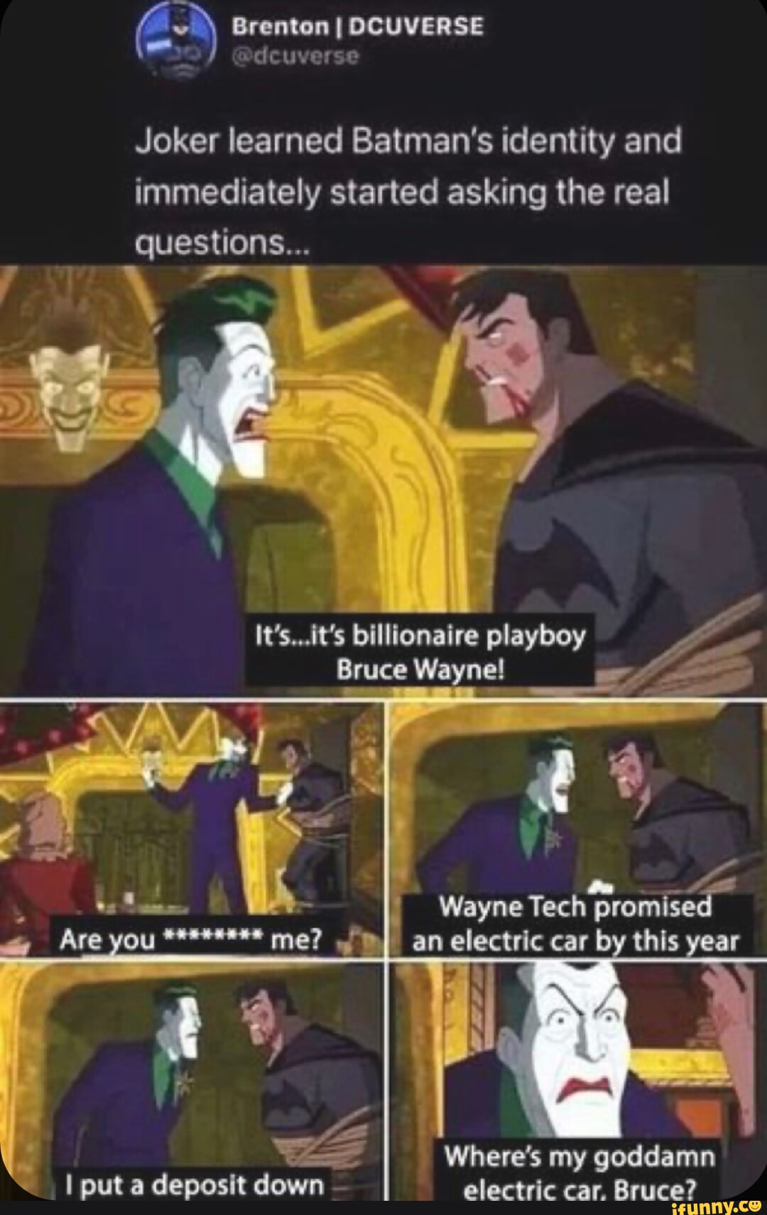 Brenton I Dcuverse Joker Learned Batman's Identity And Immediately 