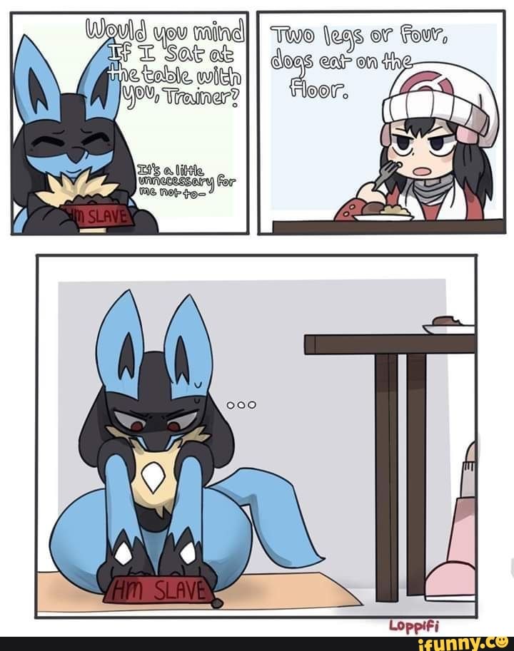 TWO legs or Four, dogs eat> on th