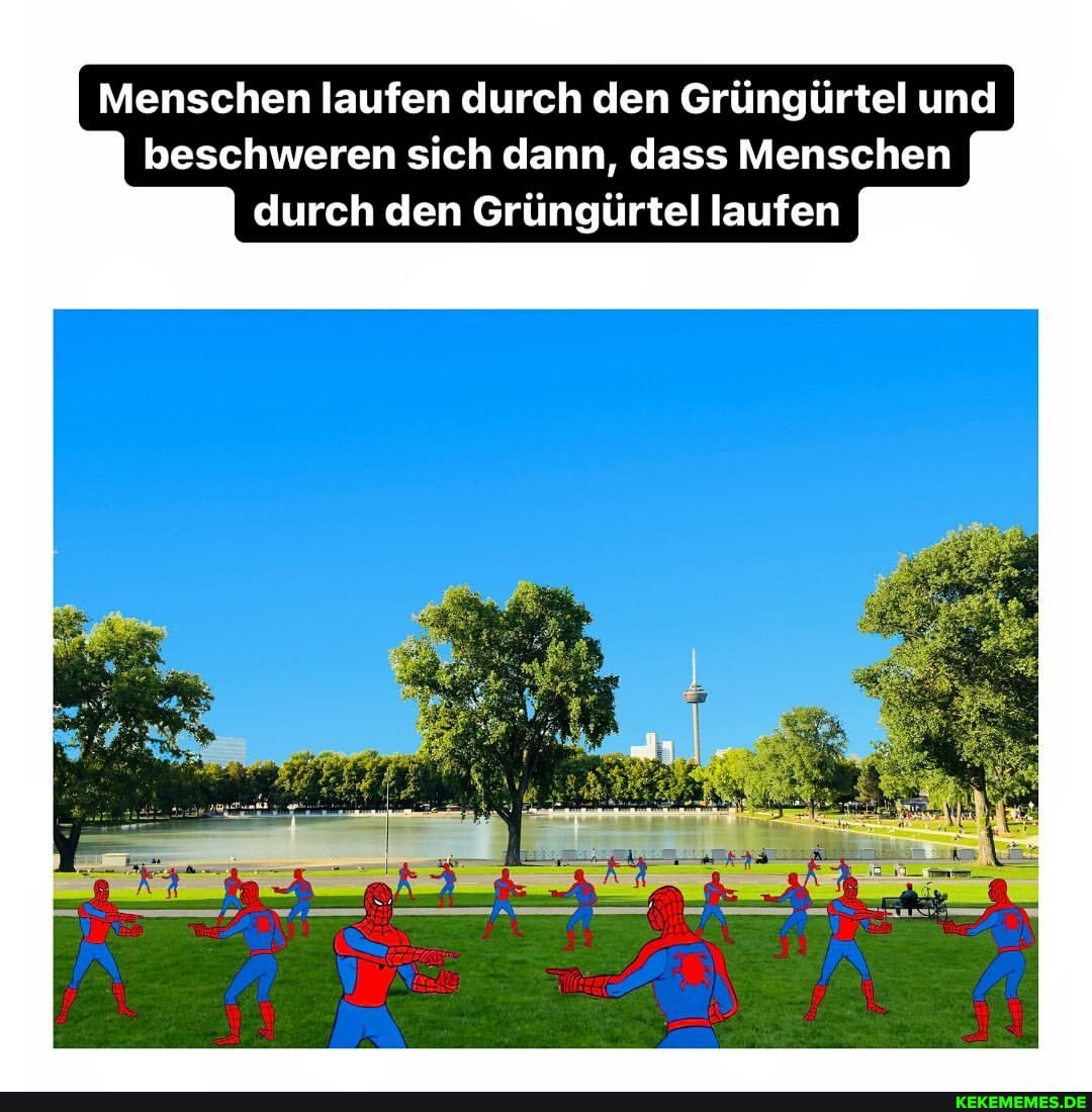 Menschen laufen durch den Grüngürtel und beschweren sich dann, dass Menschen durch den Grüngürtel laufen