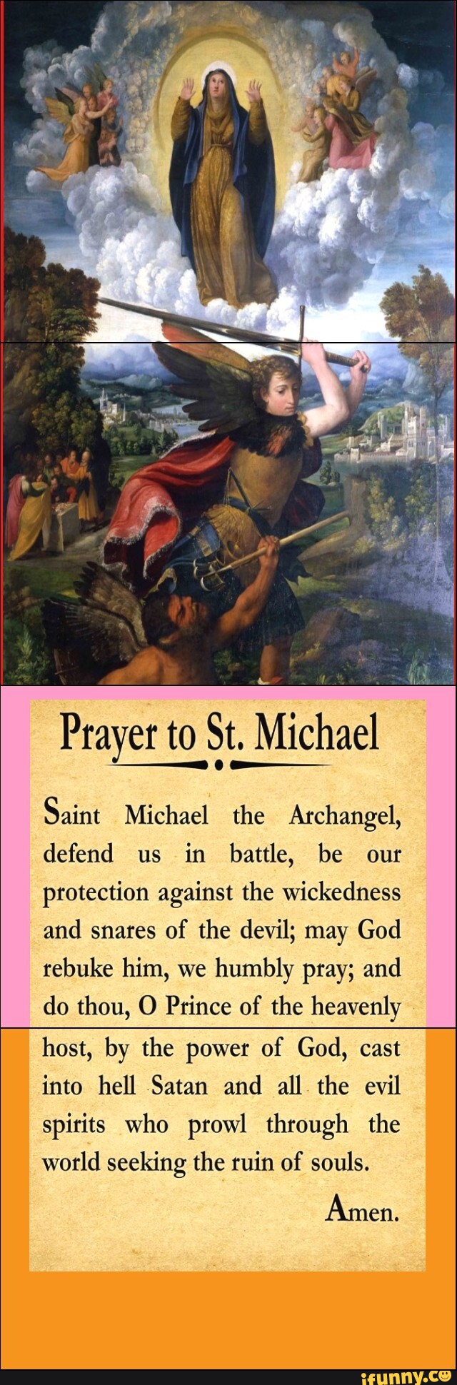 Prayer to St. Michael Saint Michael the Archangel, defend us in battle