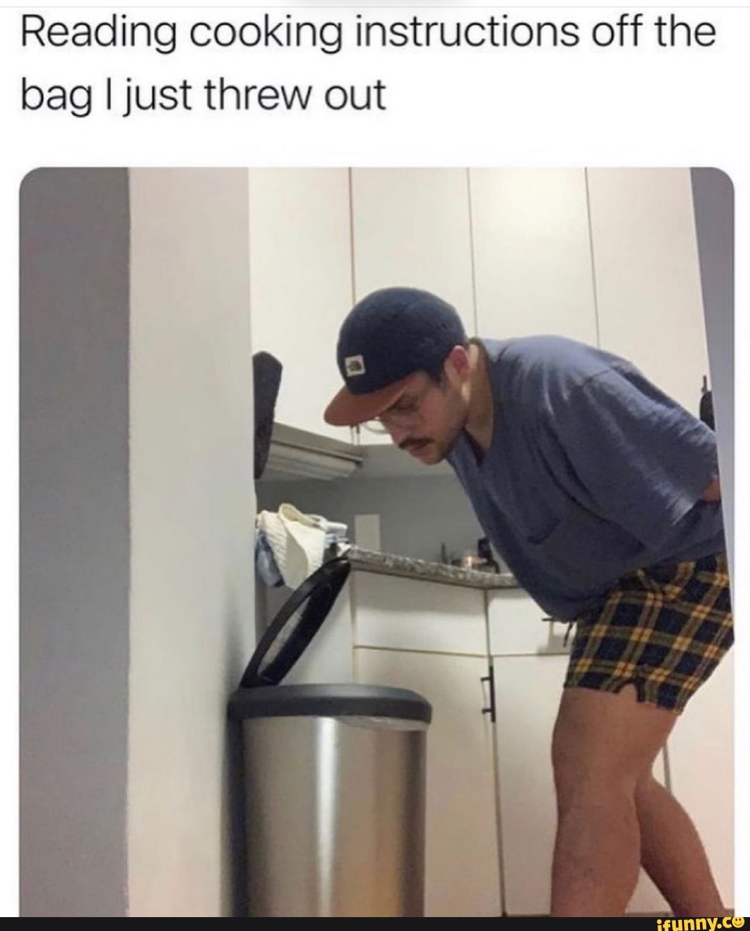 Reading cooking instructions off the bag I just threw out
