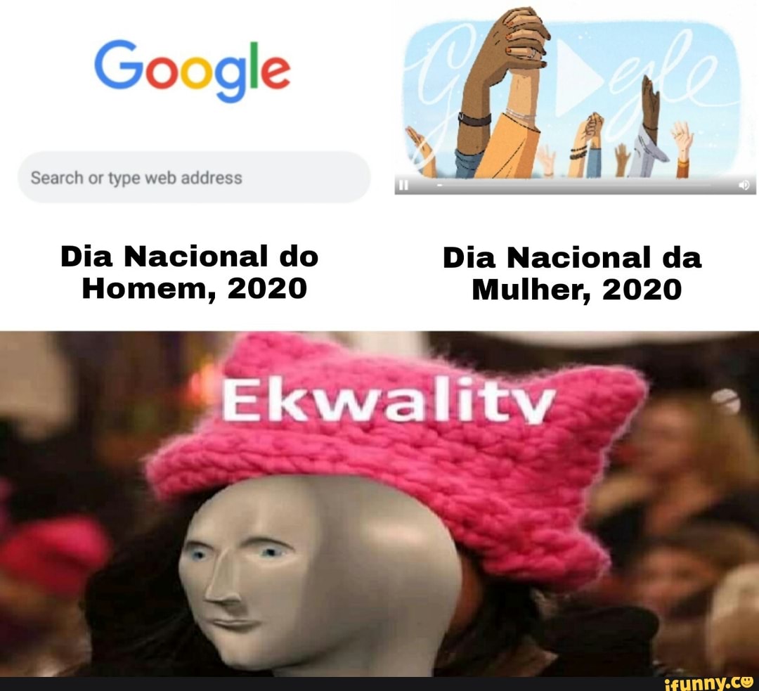 Go gle
rt tare
Dia Nacional do Dia Nacional da
Homem, 2020 Mulher, 2020
