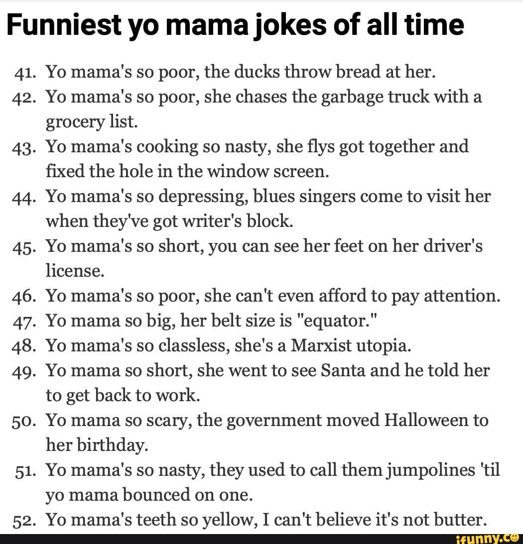 Funniest yo mama jokes of all time. part 1. - Funniest yo mama jokes of ...