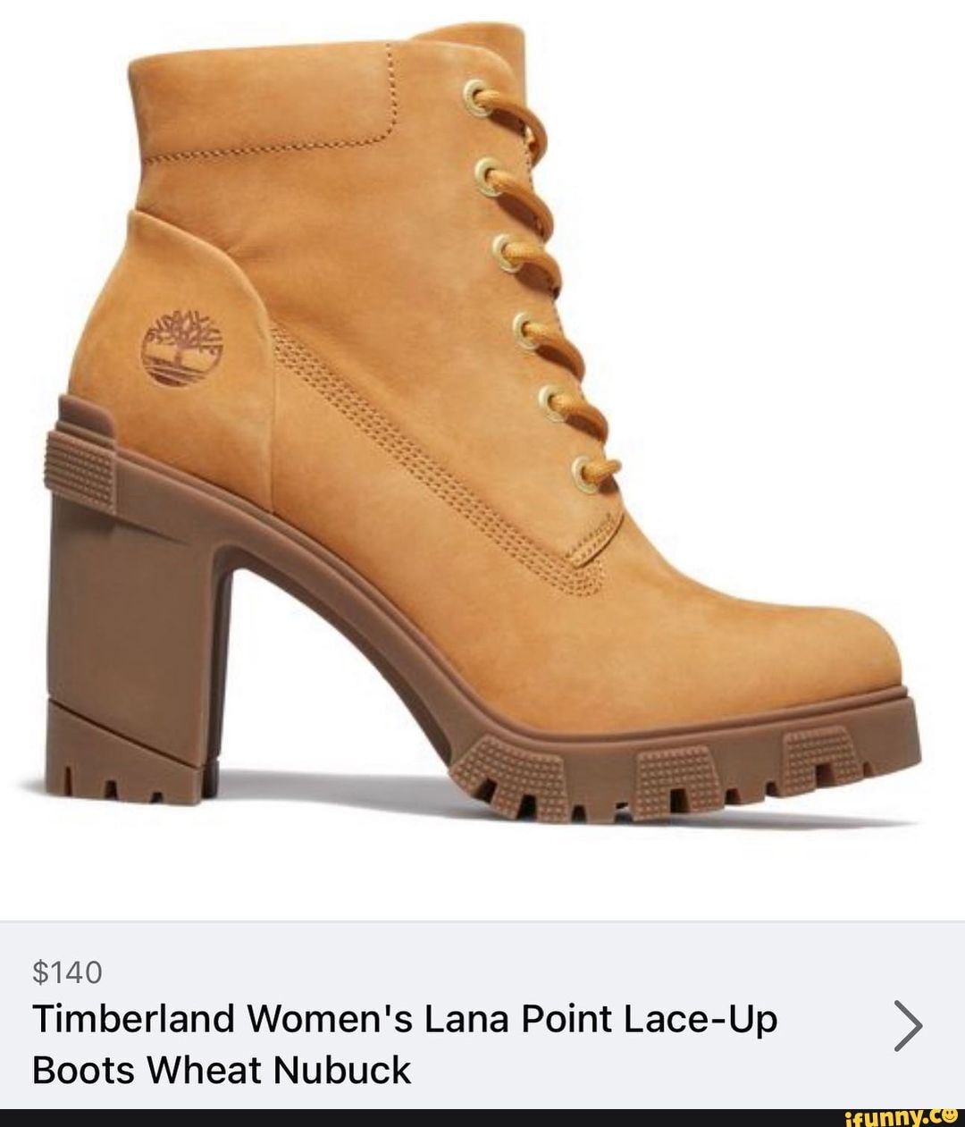 140 Timberland Women's Lana Point LaceUp Boots Wheat Nubuck iFunny