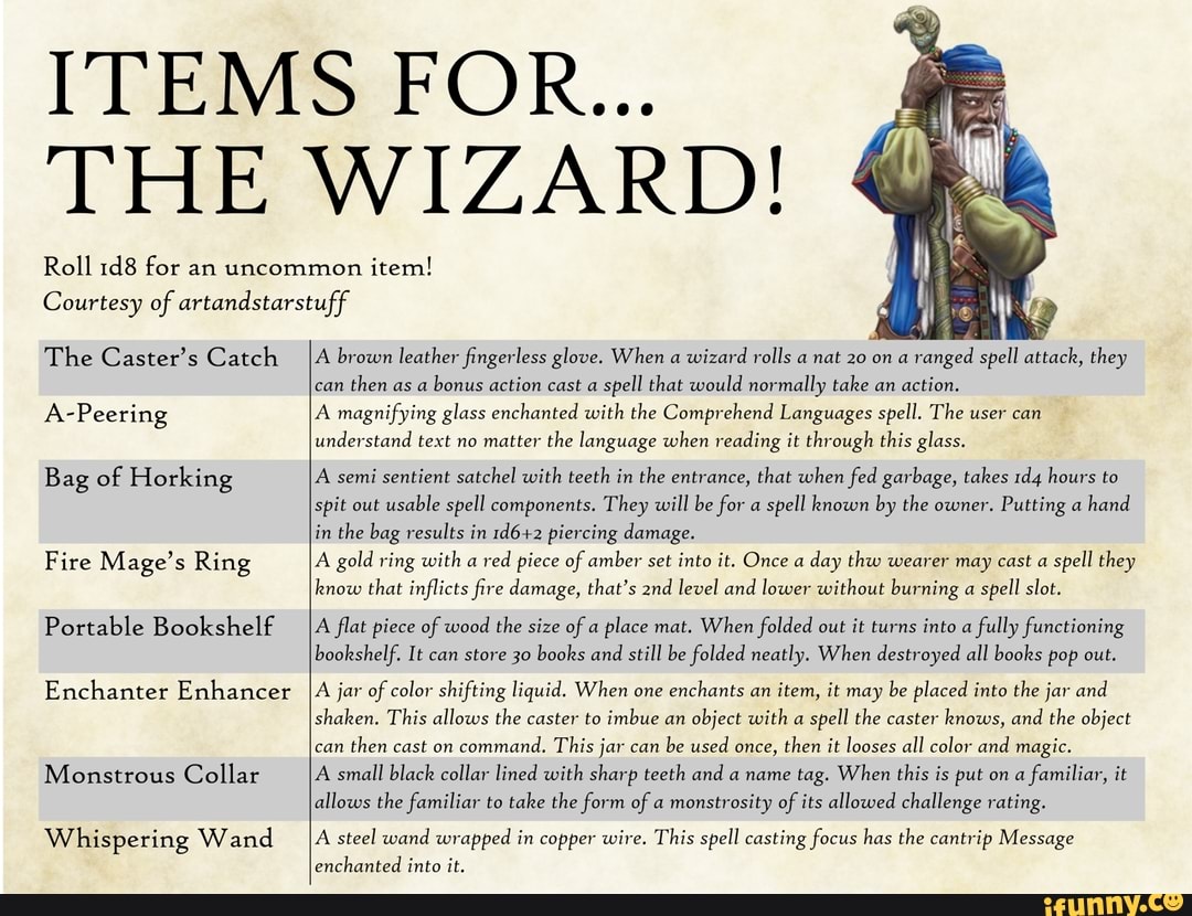 term for an item a wizard used to focus magic