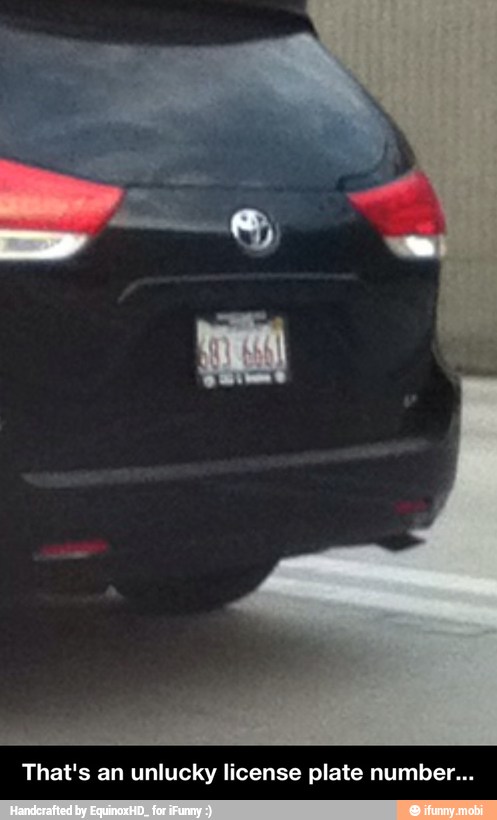 That's an unlucky license plate number... - That's an unlucky license plate number...