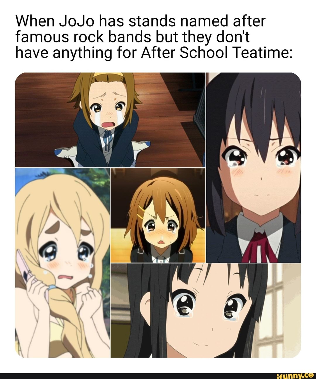 When JoJo has stands named after famous rock bands but they don't have anything for After School