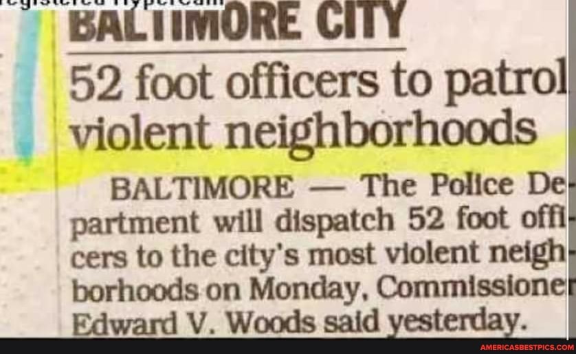 I BALTIMORE CITY
52 foot officers to patrol violent neighborhoods
BALTIMORE - The Police De partment will dispatch 52 foot offi cers to the city's most violent neigh borhoods on Monday, Commissione'
Edward V. Woods said yesterday.